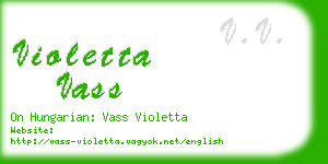 violetta vass business card